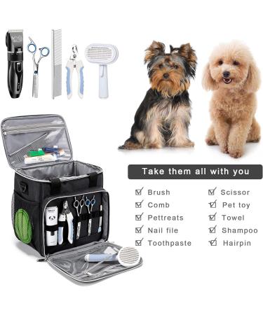 BABEYER Dog Grooming Bag - Pet Tool Kit Organizer Tote - Black - Buy Online on GoSupps.com