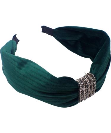 Topkids Accessories Velvet Belt Alice Bands Adult Women Hair Accessories for Women Hair Bands for Women Thick Headband Womens Headbands Head Bands Adult Women Wide Headbands (Bottle Green) - Buy Online on GoSupps.com