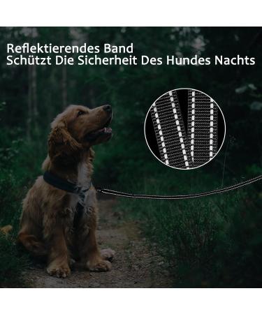 Demigreat Reflective Dog Training Leash - 3m/5m/10m/15m/20m - Padded Handle Robust Long Line for Small to Large Dogs - 5m/16ft Black - Buy Online on GoSupps.com