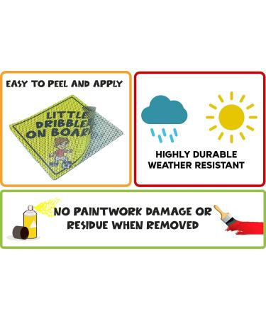 Baby On Board Car Sign | Micro-Perforated Vinyl Sticker | Easy Apply & Remove | Ultra Durable & Weatherproof | 5x5 | Baby Feet Design - Buy Online on GoSupps.com