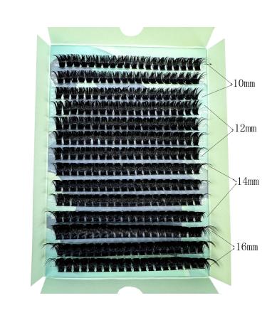 HBZGTLAD 280 Bundles Mink Eyelashes - 3D Volume Individual Extensions 0.05mm to 0.07mm DD Curl 10mm-16mm Mix - International Shipping Available - Buy Online on GoSupps.com
