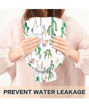 Buy Watercolor Heat Bottle - Cactus & Alpaca Design - 2L Hot Water Bottle for Pain Relief & Cramps - International Shipping Available - Buy Online on GoSupps.com
