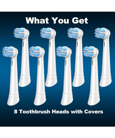 Spacever Upright Toothbrushes for Oral-B iO Series 10 9 8 7 6 5 4 3 - 8 Pack Compatible Brush Heads | White - Buy Online on GoSupps.com