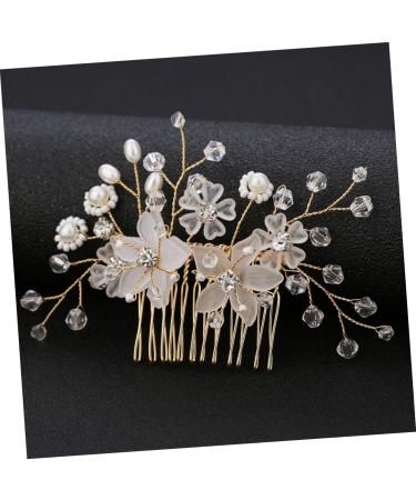 Beaupretty Bride Comb Comb Bridal Hair Comb Hair Comb for Crystal Hair Comb Wedding Hair Comb pearl hair Hair Bridal Hair Accessories - Buy Online on GoSupps.com