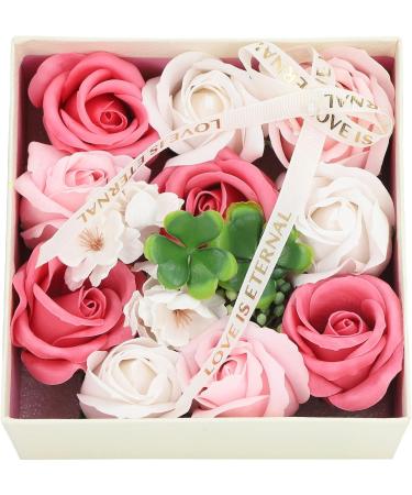  Tnfeeon Rose Flower Soap Decorative Soap Delicate Elegant Flower for Lady Birthday (PINK) - Buy Online on GoSupps.com