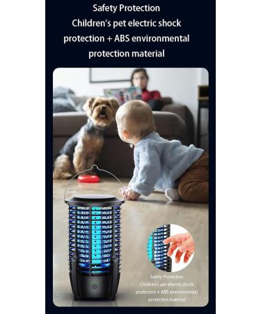 Bug Zapper Outdoor Waterproof Electric Mosquito Lamp Rechargeable Electric Mosquito Lamp Mosquito Killer Fly Trap Fly Catcher Mosquito Killer ABS Plastic Housing - Buy Online on GoSupps.com