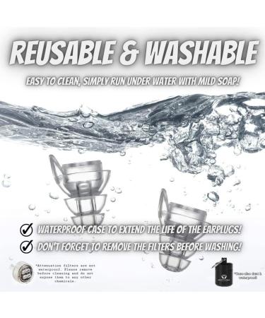 High Fidelity Concert Ear Plugs with Cord for Music Festivals and More - Reusable Hearing Protection - Soft, Clear, Two Sizes - Buy Online on GoSupps.com