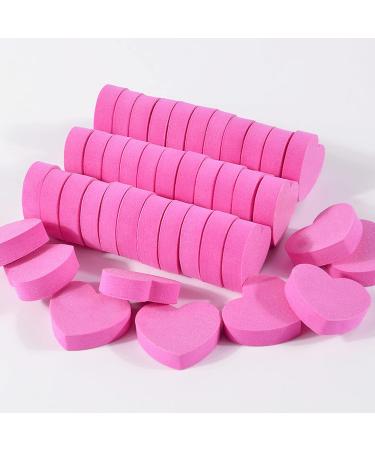 50PCS Heart-Shaped Double-Sided Sponge Nail Buffer - Washable Nail Care File & Polishing Tools for Salon - Perfect for Manicure - Buy Online on GoSupps.com