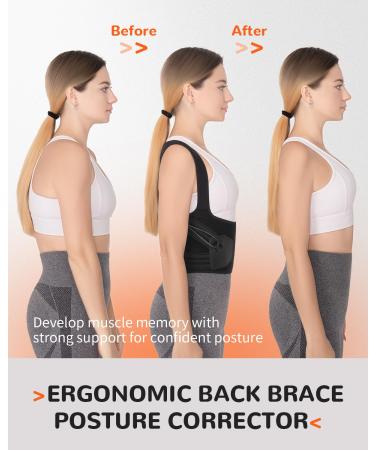 Upgrade Posture Corrector for Men & Women - Ergonomic Back Brace for Pain Relief & Lumbar Support | Adjustable & Breathable Design - Buy Online on GoSupps.com