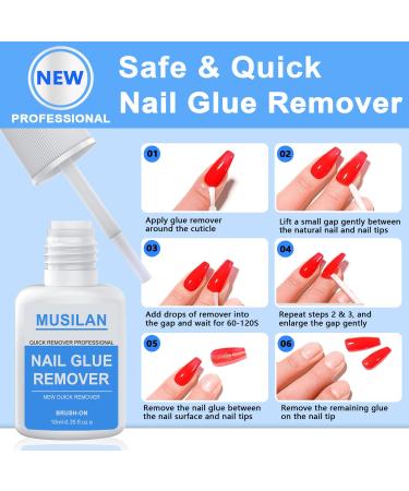 Super Strong Nail Glue & Remover Kit - Long Lasting Press On Acrylic Nails | Quick Nail Removal Solutions - Buy Online on GoSupps.com