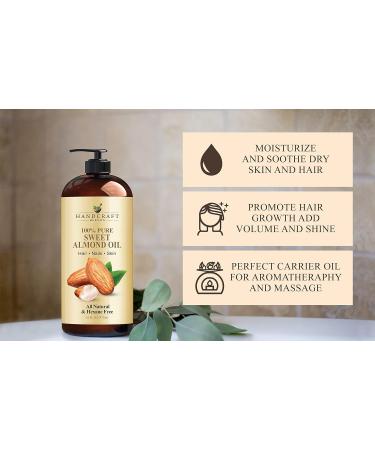 Handcraft Blends Body Glow Set: Sweet Almond Oil (16 Fl Oz) and Orange Essential Oil (4 Fl Oz) 100% Pure & Natural for Uplifting Massage and Skin Glow - Buy Online on GoSupps.com