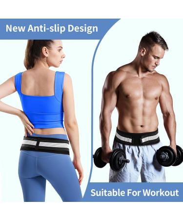 SI Belt for Women | Sacroiliac & Sciatic Pain Relief - Back Support Brace for Lower Back Pain | Pelvis & Lumbar Hip Pain - Medium White-Black - Buy Online on GoSupps.com