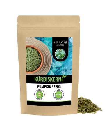 Pumpkin seeds raw (1kg) pumpkin seeds peeled natural and unsalted from controlled cultivation Unsalted 1 kg (1 pack)