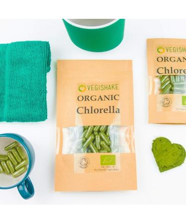 Organic Chlorella HPMC Capsules Algae Omega 3 & 6 Heavy Metal Detox Cracked Cell Wall Vegan Kosher Halal (90 Capsules) 90 count (Pack of 1) - Buy Online on GoSupps.com