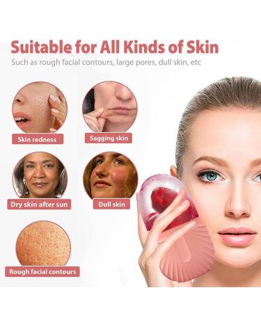 GISUREY Ice Face Roller - De-Puff Eye Bags & Reduce Migraine Pain | Reusable Silicone Skin Care Tool (Pink - Buy Online on GoSupps.com