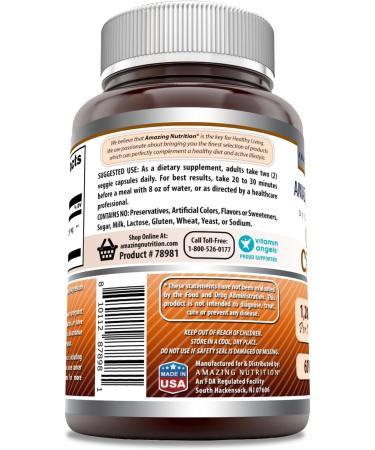 Amazing Formulas Ceylon Cinnamon 1200 Mg Per Serving | 60 Veggie Capsules Supplement | Non-GMO | Gluten Free | Made in USA Unflavored 1 Pack 2 Count (Pack of 1) - Buy Online on GoSupps.com
