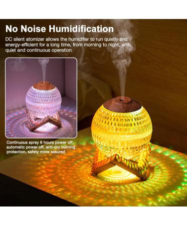 Buy Gobesty Crystal Night Light Humidifier - 450ml Ultrasonic Aroma Diffuser with 7 Color LED for Bedrooms | Silent Fragrance Lamp - Buy Online on GoSupps.com