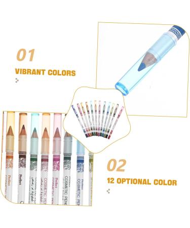 12pcs Cosmetic Makeup Pen Liner Pencil Eyeshadow Colour Eyeliner Eye Lip 1 count (Pack of 1) Colorful - Buy Online on GoSupps.com
