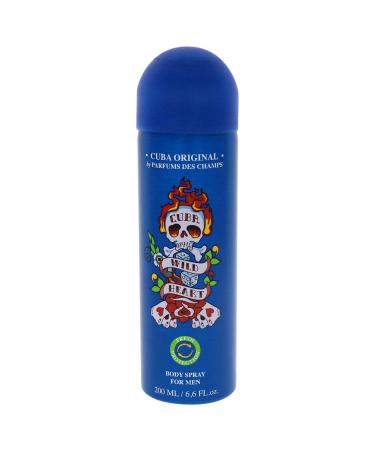 Cuba Original by Parfums Des Champs Wild Heart Men Body Spray 6.6 oz,I0101712 6.6 Fl Oz (Pack of 1)