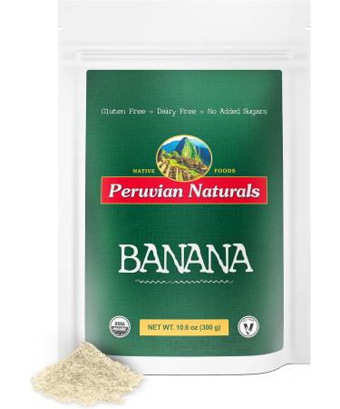 Peruvian Naturals Organic Banana Powder 300g - Raw Vegan Non-GMO Fruit Powder for Smoothies & Cooking - Buy Online on GoSupps.com