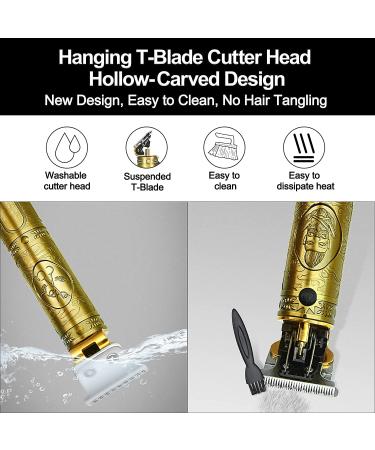 Rockubot Zero Gapped T Blade Hair Trimmer for Men - Cordless Rechargeable Clippers, Professional Electric Haircut Machine - Buy Online on GoSupps.com