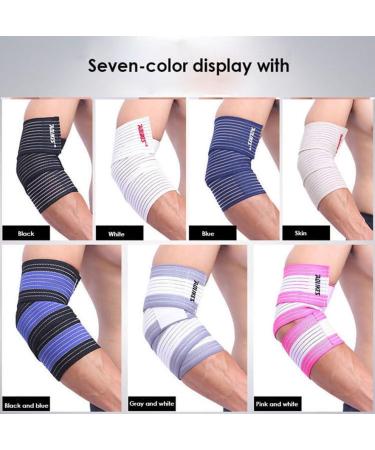 AIZXC Elastic Arm Elbow Wraps Compression Brace Sleeve Support 1 Pair Beige - Ideal for Tennis, Golf, Badminton, Fitness & Weightlifting - Buy Online on GoSupps.com