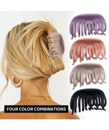 4pcs 3.5 Inch Claw Clips for Thick & Thin Hair - Strong Hold Jaw Clip for Women - Non-Slip & Stylish Hair Accessories - Style 2 - Buy Online on GoSupps.com