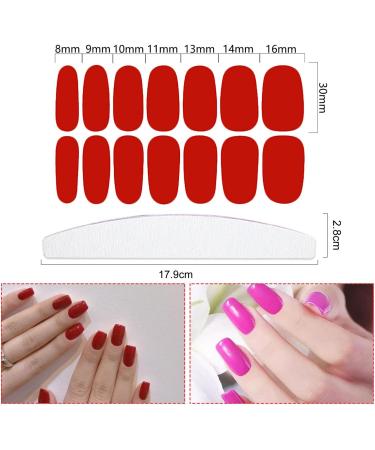 YECIRALA Pink Gel Nail Wraps - 280 Pcs Full Nail Stickers for Women - Solid Gel Strips for Girls - Stick On Nails Designs - Buy Online on GoSupps.com