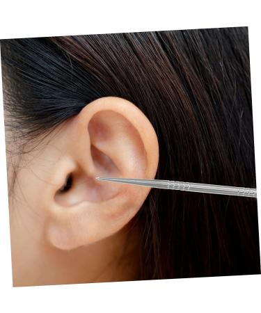 Lurrose 12 Pcs Auricular Point Probe Pen Massage Tools Set for Ear Cleaning and Massage - Silver - 12.5x0.3x0.3cm - Buy Online on GoSupps.com