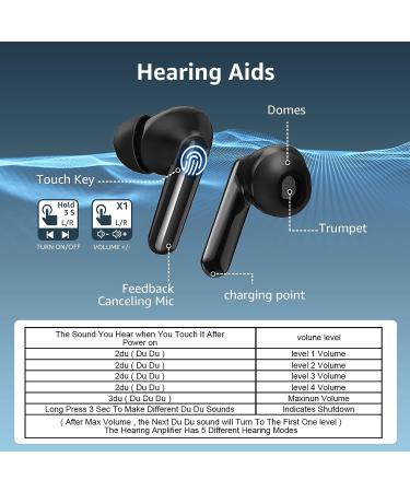 Rechargeable Small Hearing Aids for Seniors | Noise Cancelling 16 Channels Nano Digital Amplifier | Invisible OTC Hearing Aids for Adults in Black - Buy Online on GoSupps.com
