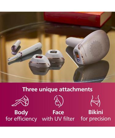 Philips Lumea IPL Hair Removal 7000 Series - Hair Removal Device With Satin Compact Pen Trimmer 3 Attachments Body Face And Bikini Corded Use (Model BRI923/00) Lumea Advanced 3 Attachments and Cleansing Brush - Buy Online on GoSupps.com