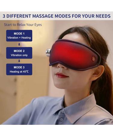 Heated Eye Mask with Vibration | Cordless Rechargeable Massager for Dry Eyes Puffiness & Blepharitis Relief - Buy Online on GoSupps.com