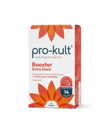 Pro-Kult Boosted Probiotics - 4x Concentrated Formula with Vitamin B12 for Immune Support | 30 Capsules - International Shipping Available - Buy Online on GoSupps.com