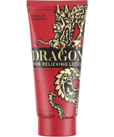 Dragon Pain Relieving Lotion 3.4oz | Fast-Absorbing Muscle & Joint Relief | Natural Ingredients for Back Elbows Feet Hips Legs & Neck - Buy Online on GoSupps.com
