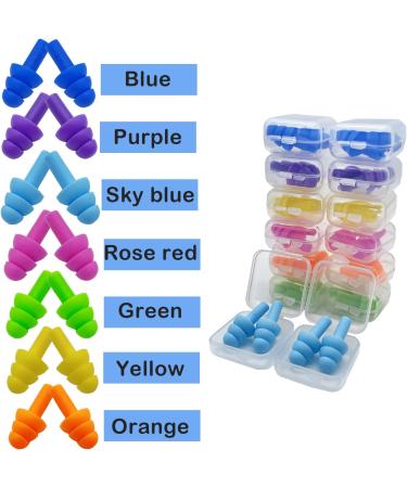 Silicone Ear Plugs for Sleeping 14 Pairs Reusable Earplugs Noise Reduction Ear Plugs Soft Waterproof Earplugs Hearing Protection for Concert Swimming Study Loud Noise Snoring - Buy Online on GoSupps.com