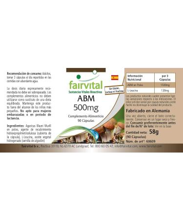 Fairvital | ABM 500mg - Agaricus Blazei Powder in capsules - VEGAN - 90 capsules - Buy Online on GoSupps.com