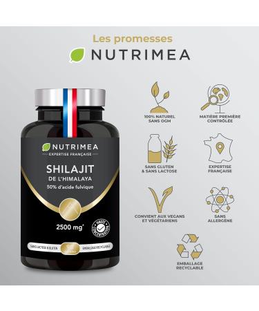 SHILAJIT 2150 mg Extrait 5:1 Titr 50% en Acide Fulvique R sine de Shilajit Pure Hautement Dos nergie Cognition Performance 90 G lules Vegan Nutrimea Fabriqu en France - Buy Online on GoSupps.com