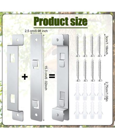 2 Sets of Bird House Brackets Steel Rust Proof Bird House Mounting Post Bracket with Screw and Drywall Anchor Bird House Hanger Fixing Bracket Mounting Plate for Securing Bird Houses Nesting Boxes - Buy Online on GoSupps.com