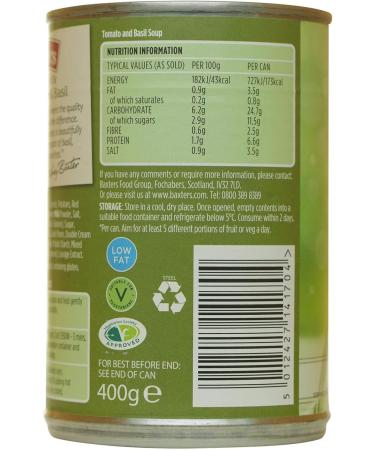  Baxters Baxters Italian Vegetarian Soup Tomato and Basil 4 x 400 g - Buy Online on GoSupps.com