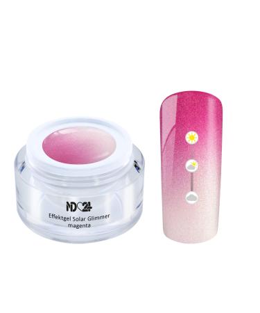 Uv Led Effect Gel Solar Glimmer Magenta - Pink - Studio Quality - Made In Germany - 5ml