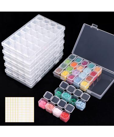 Quefe 120 Slots Diamond Painting Storage Containers, Diamond Painting Kits  Art Accessories and Tools Portable Box with Butterfly and Shockproof Jars