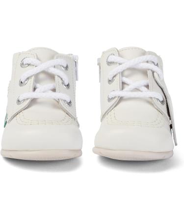 Kickers Kids Kick Hi Leather Ankle Boot - White, Size 1 UK Child - Buy Online on GoSupps.com