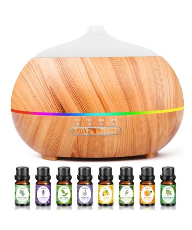 Moisturnt aroma diffuser for fragrance oils ultrasound humidifier: 500ml aromatherapy oil diffuser with aroma oil set-Cool manure space humidifier with 7-colored LED light for at home office bedroom - Buy Online on GoSupps.com