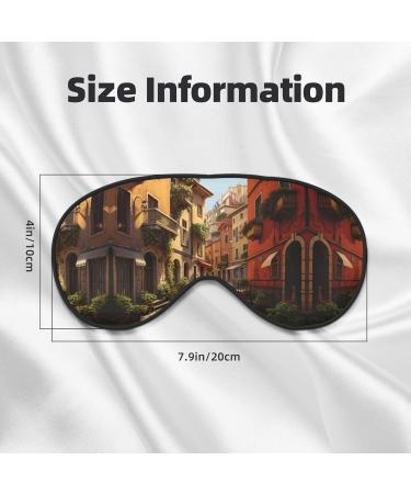 Shop Italian Street Print Unisex Sleep Eye Mask - Soft Comfort Travel Eye Shade for Yoga & Shift Work - Buy Online on GoSupps.com