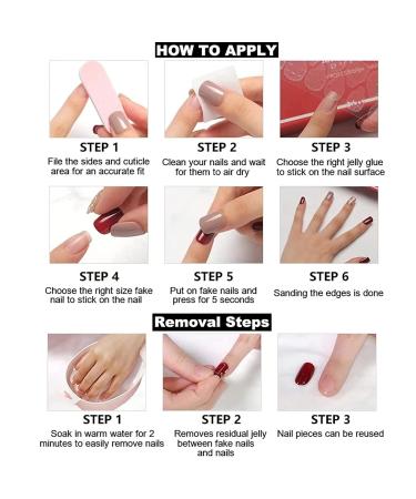 Runrayay White Acrylic Press-On Nails with Rhinestones - Long Floral Design Full Coverage for Women & Girls - Buy Online on GoSupps.com