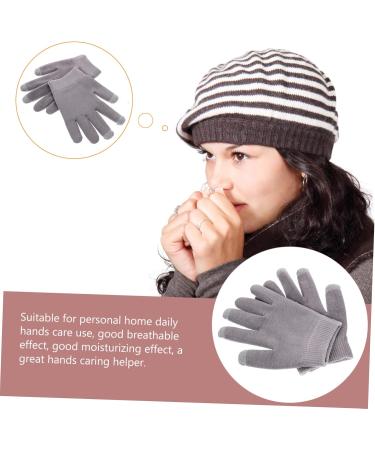 FRCOLOR 1 Pair Womens Gloves Moisturizing Gloves Lotion Hand Protection Moisturizing Gel Gloves Gel Gloves for Women Gloves for Moisturizing Hands Overnight Women's Cotton Hand Gloves Spa 21x14cm Grey - Buy Online on GoSupps.com