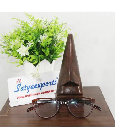 Satyaexports Handcrafted Wooden Eye Glass Stand | Perfect for All Glasses | International Shipping - Buy Online on GoSupps.com