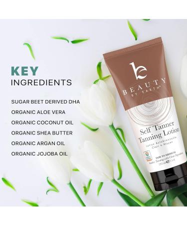 Self Tanner Face & Body Set - Organic Aloe Vera & Shea Butter | Buildable Bronzer for Fair to Medium Tan | Best Selling Sunless Tanning Lotion (7.5oz & 3oz - Buy Online on GoSupps.com