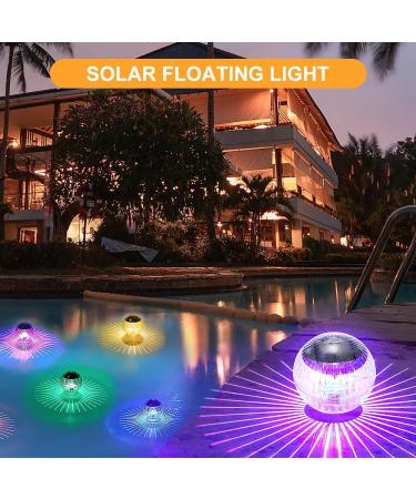Yangun Solar Floating Pool Lights - 2 Pack LED Waterproof Underwater Lighting with 7 Color Change for Pool & Garden Decoration - Buy Online on GoSupps.com