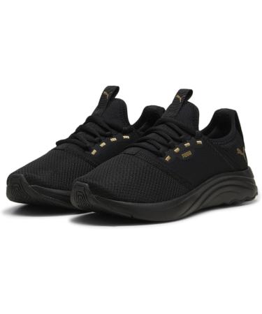 PUMA Women's Softride Aria Road Running Shoe - Size 42 EU Black & Gold | International Shipping Available - Buy Online on GoSupps.com